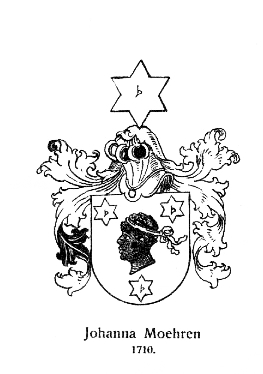 Wappen Johanna Maria Magdalena Dorothea Moeren -1710- für Vergrößerung KLICKE